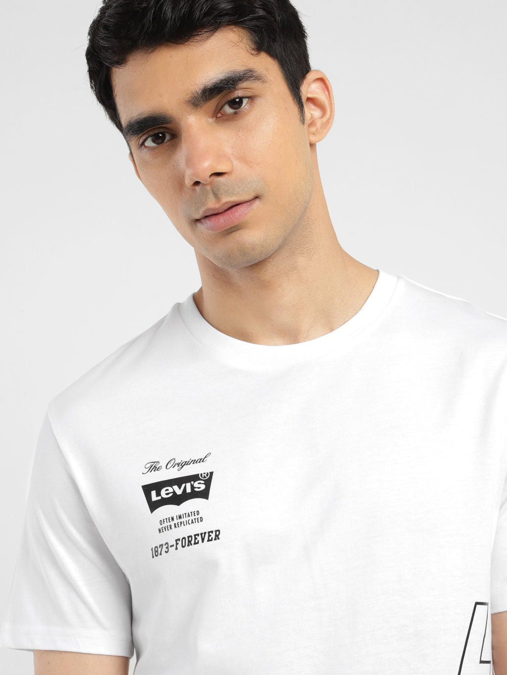 Men s Brand Logo Crew Neck T shirt Levis India Store