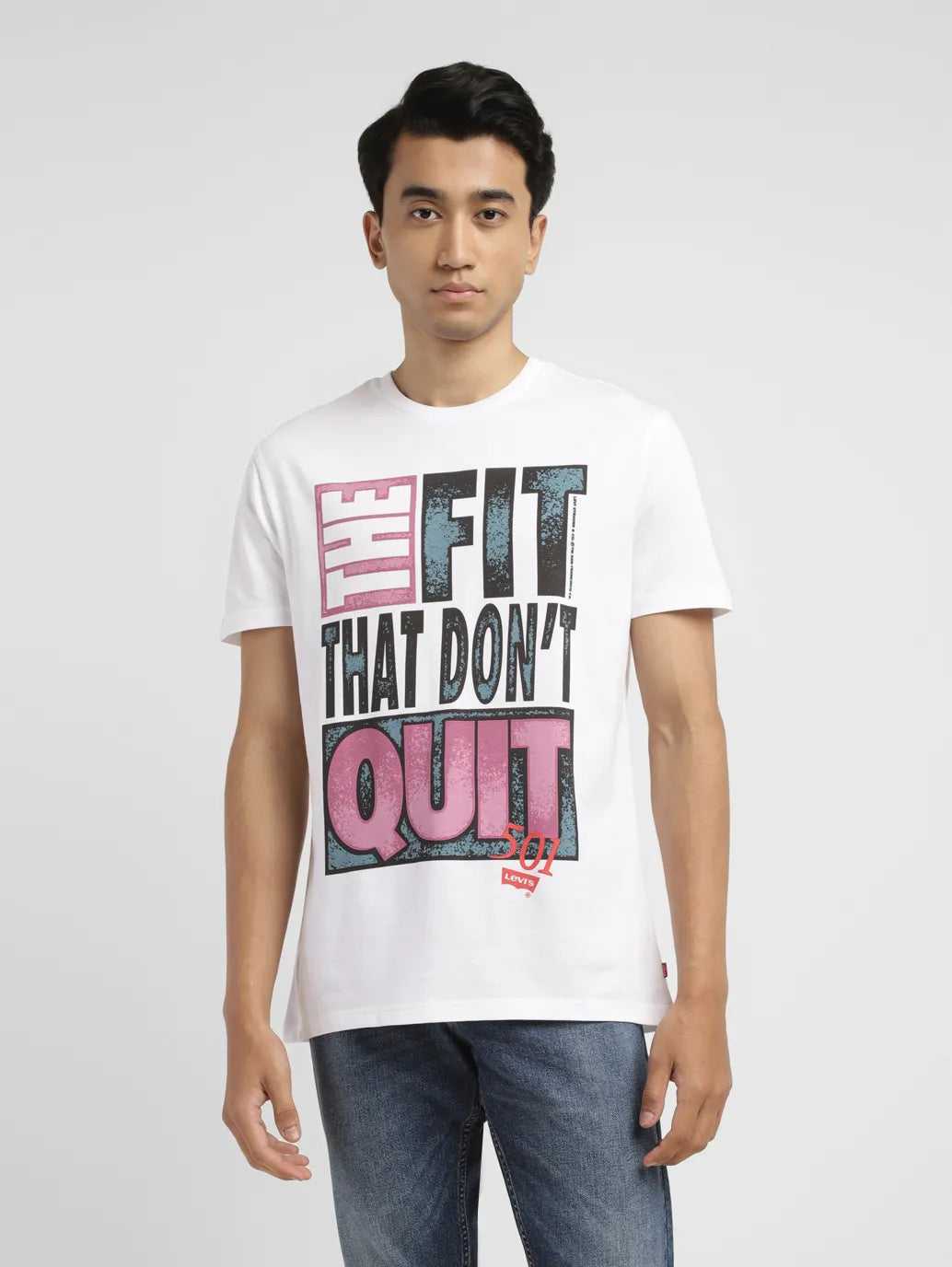 Men's Typographic Print Slim Fit T-shirt