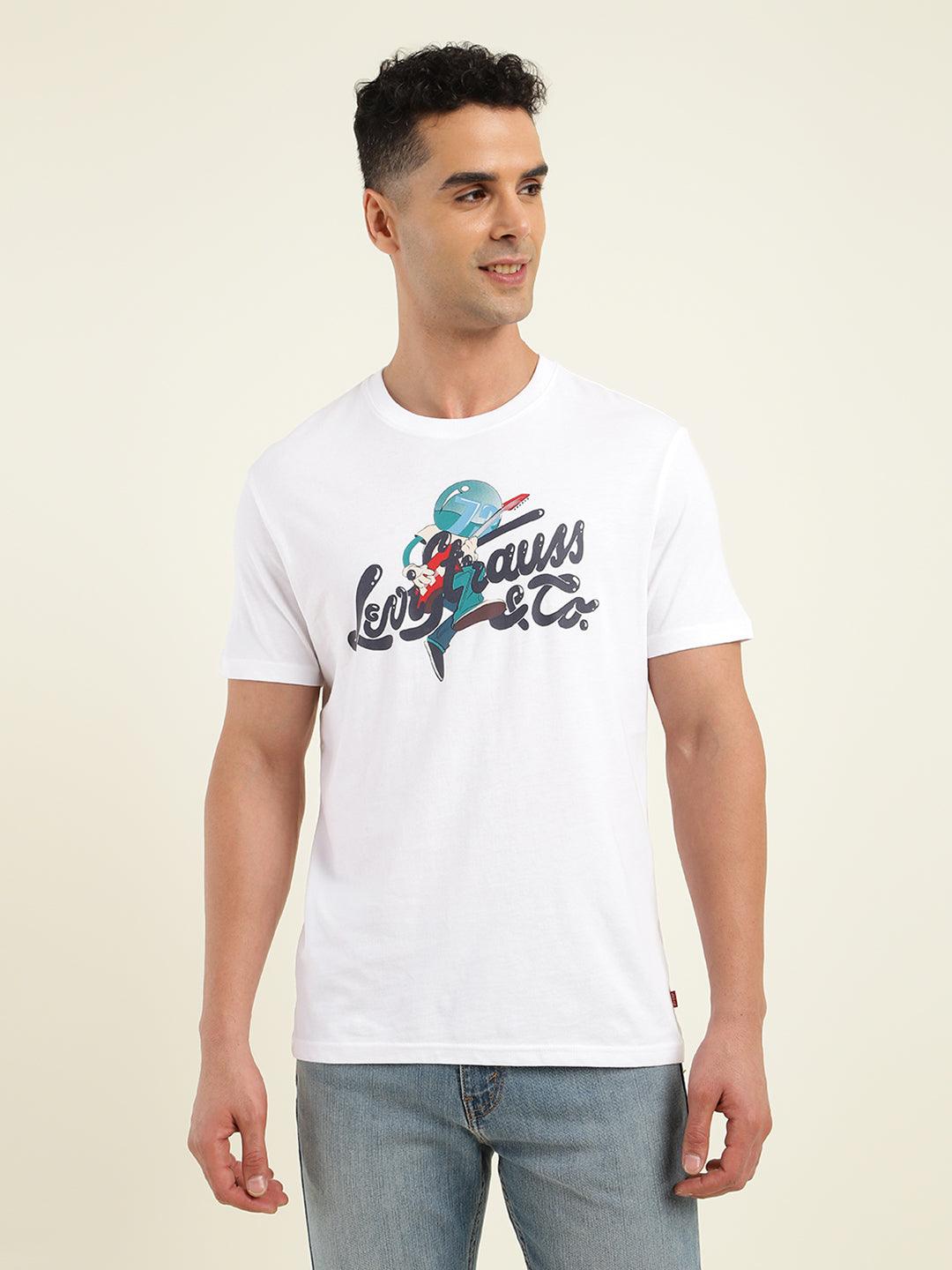 Men's Graphic Print Crew Neck T-shirt