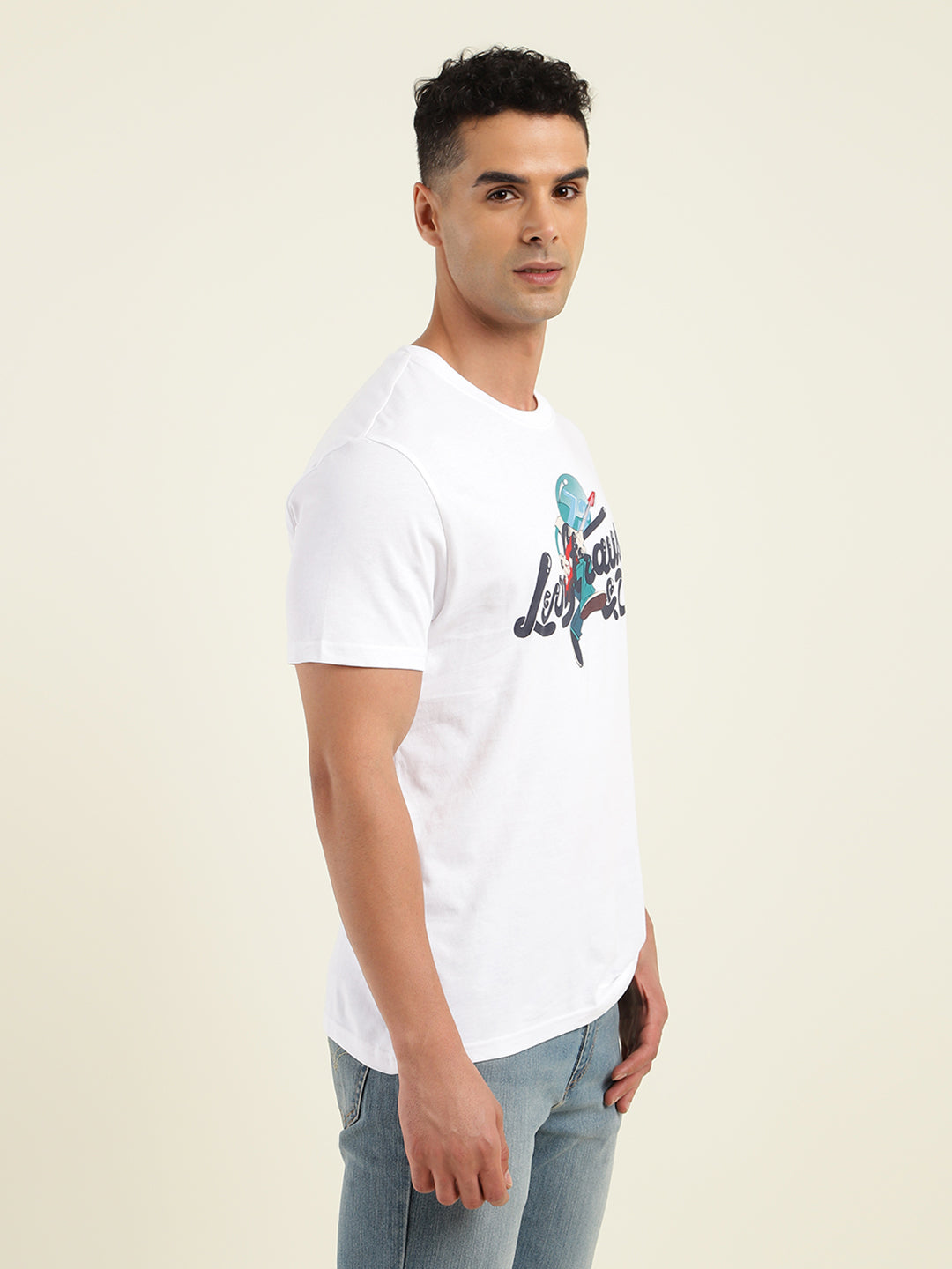 Men's Graphic Print Crew Neck T-shirt