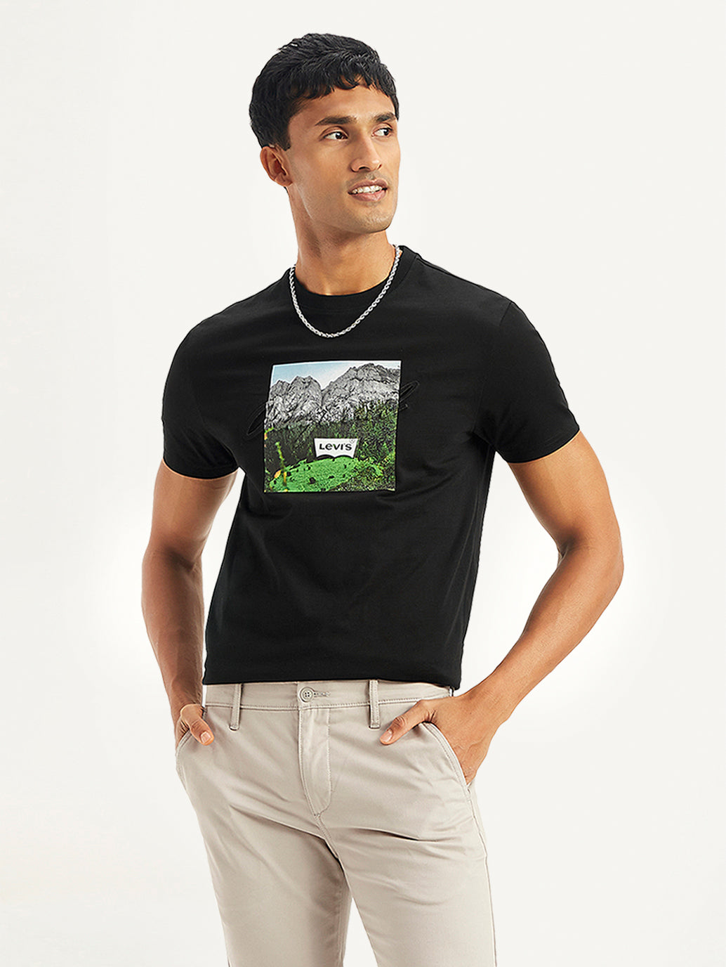 Men's Graphic Print Slim Fit T-Shirt