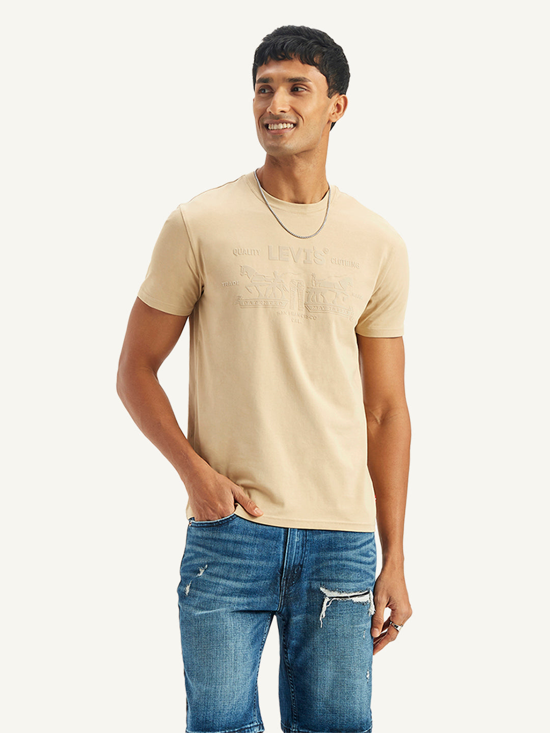 Men's Brand Logo Regular Fit T-Shirt