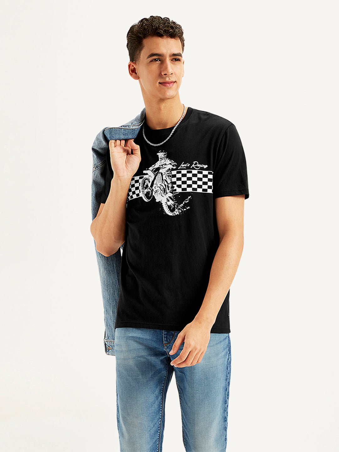 Men's Graphic Print Slim Fit T-Shirt