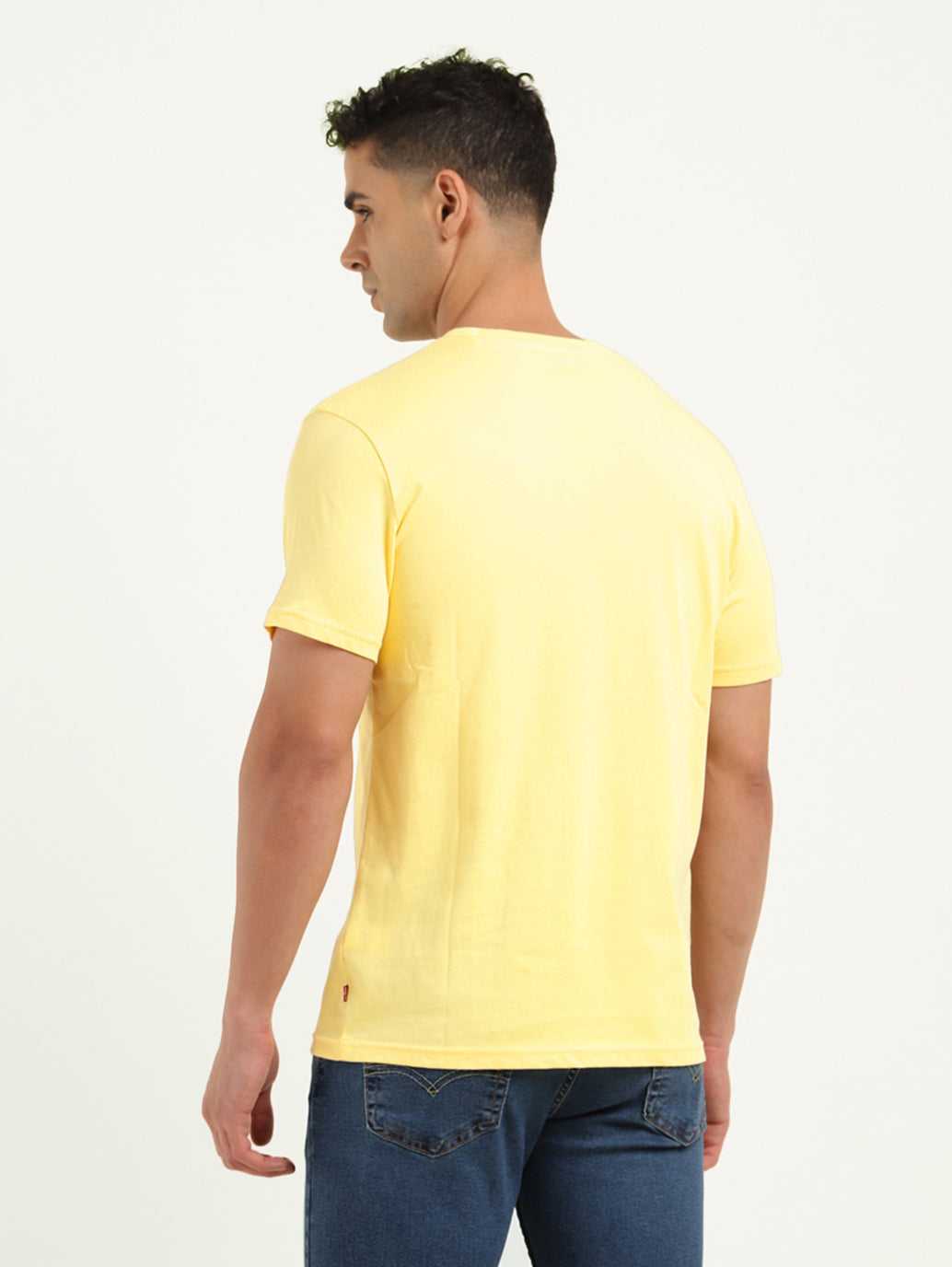 Men's Brand Logo Crew Neck T-Shirt - Back View