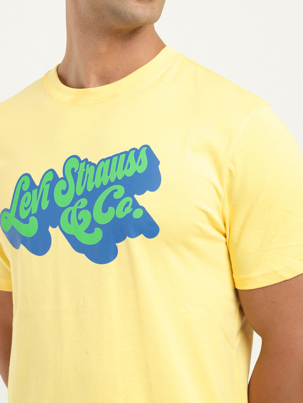 Men's Brand Logo Crew Neck T-Shirt - Detail View