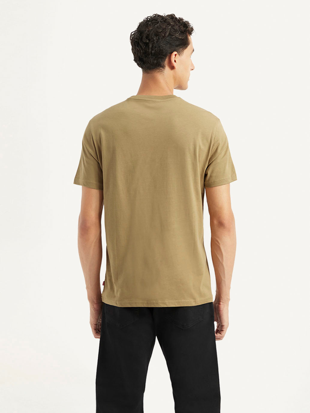 Men's Typographic Print Slim Fit T-shirt - Back View