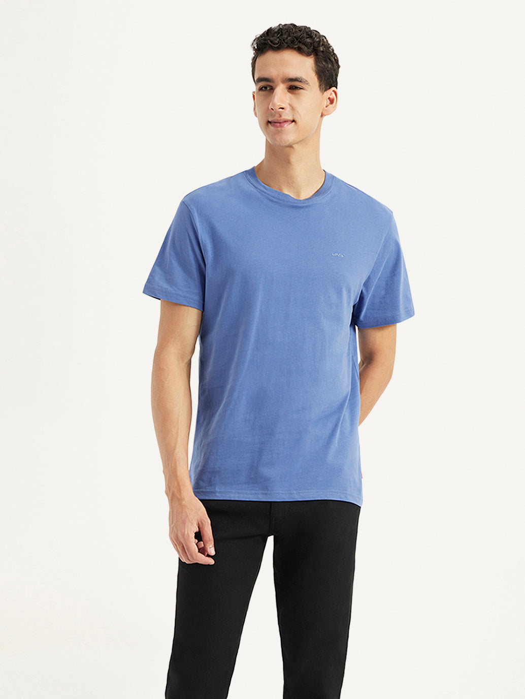 Men's Solid Slim Fit T-shirt - Front View