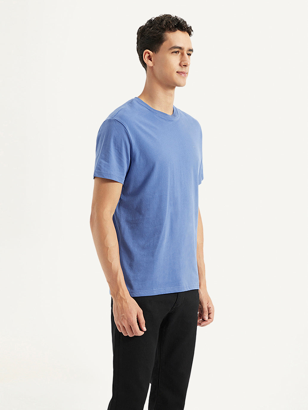 Men's Solid Slim Fit T-shirt - Side View