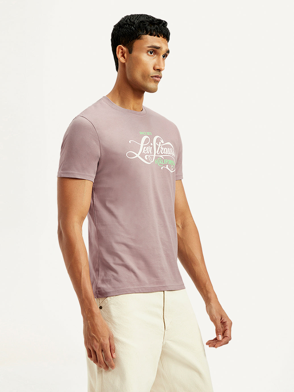 Men's Graphic Slim Fit T-Shirt - Side View