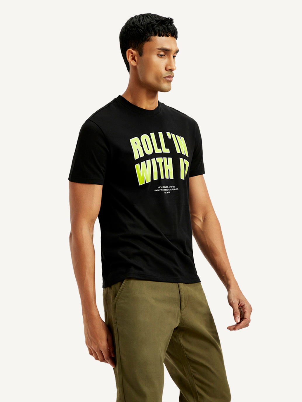 Men's Graphic Slim Fit T-Shirt - Side View