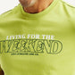 Men's Typographic Print Slim Fit T-Shirt - Detail View