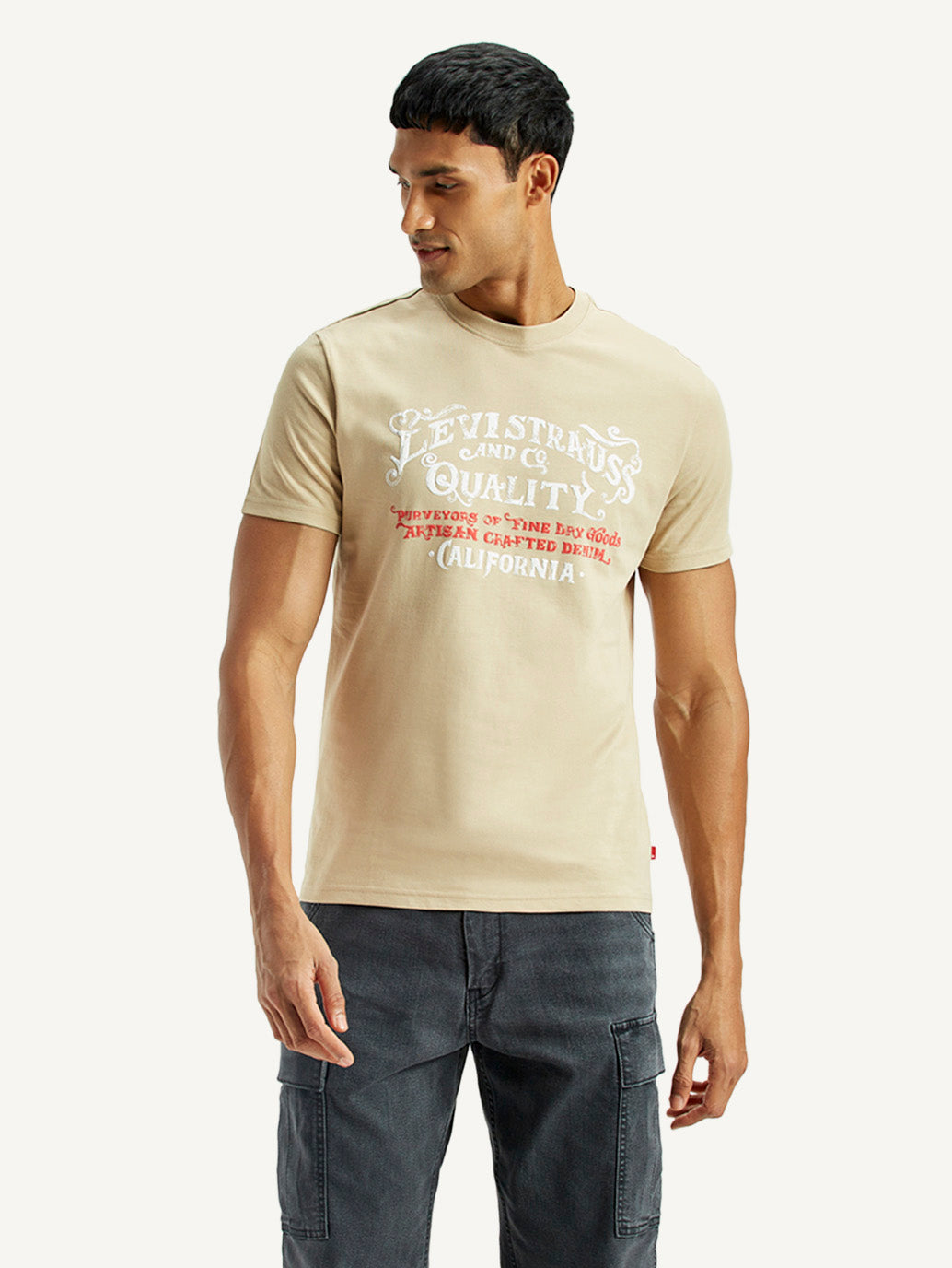 Men's Typographic Print Slim Fit T-Shirt