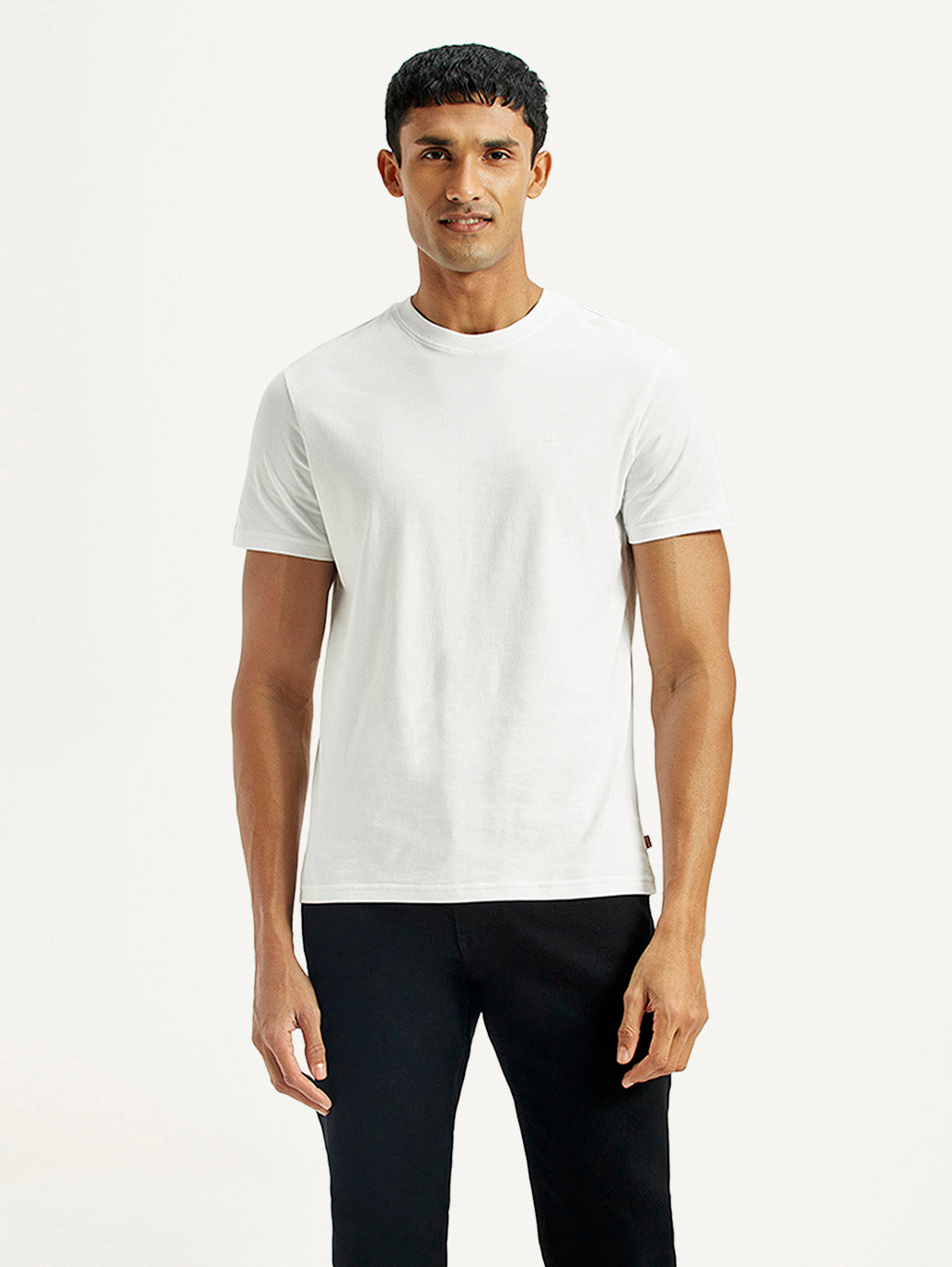 Men's Solid Slim Fit T-Shirt - Front View