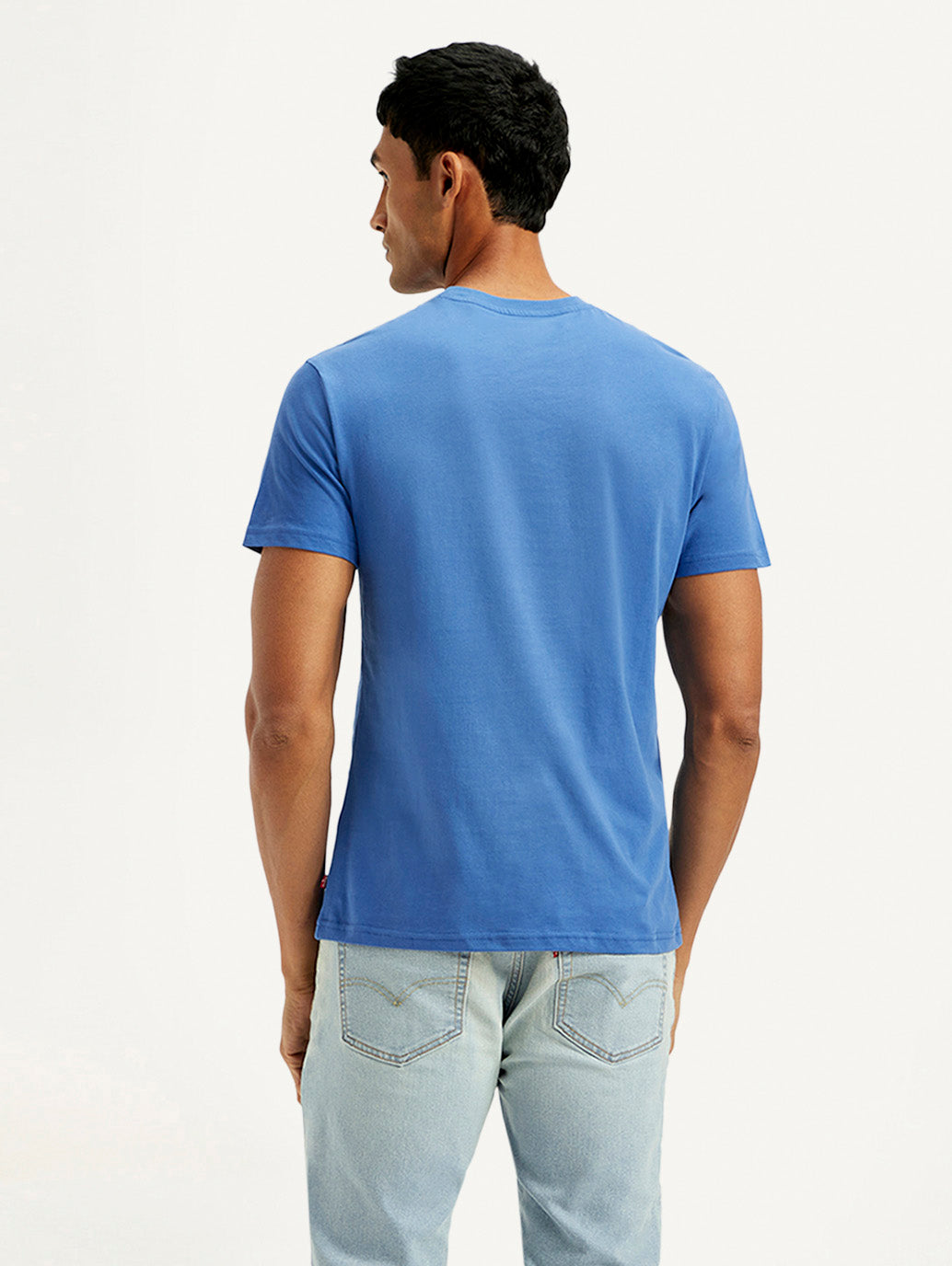 Men's Solid Slim Fit T-Shirt - Back View