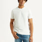 Men's Solid White Slim Fit T-shirt - Styleshot View