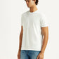 Men's Solid White Slim Fit T-shirt - Side View