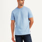 Men's Solid Light Blue Slim Fit T-shirt - Styleshot View