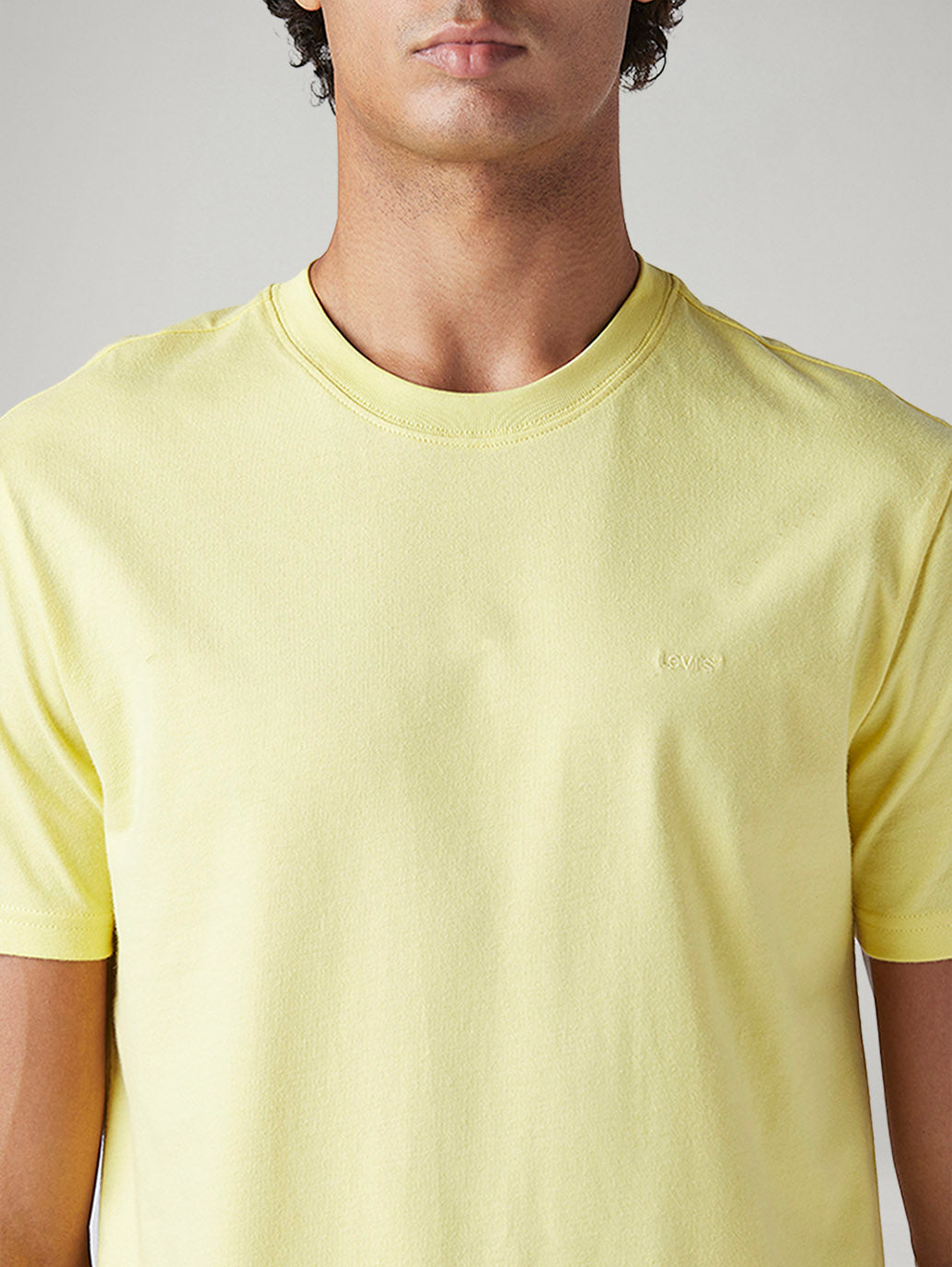 Men's Solid Yellow Round Neck T-Shirt - f37ebe3a-66c8-4e61-96af-0f6650729917 View