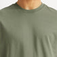 Men's Solid Olive Slim Fit T-shirt - Detail View