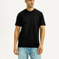 Men's Solid Black Slim Fit T-shirt - Front View