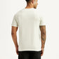 Men's Embroidered Off-White Slim Fit T-shirt - Back View