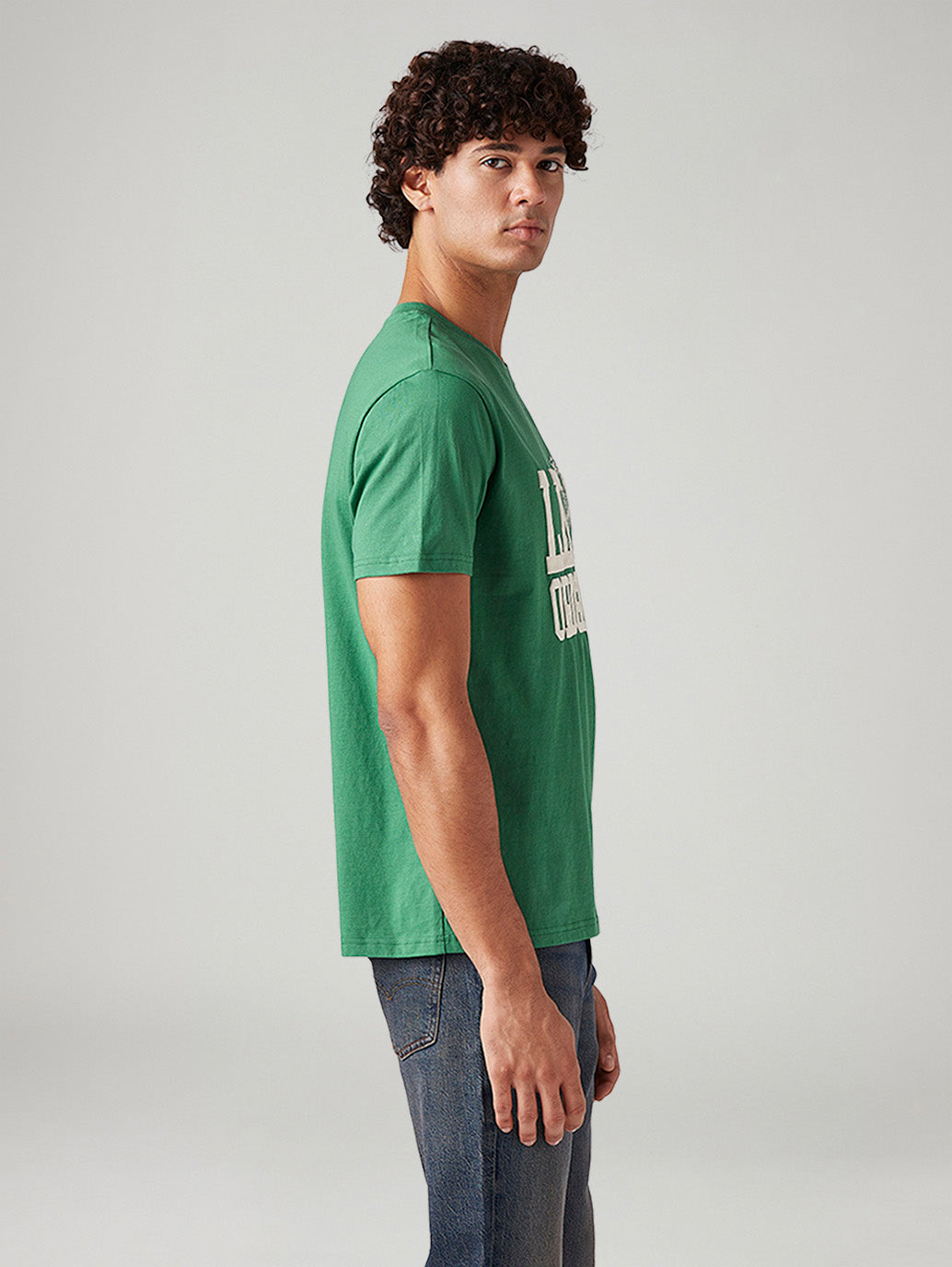Men's Graphic Print Slim Fit T-Shirt - Side View