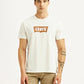 Men's Brand Logo Off White Slim Fit T-shirt - Front View