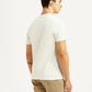 Men's Brand Logo Off White Slim Fit T-shirt - Back View