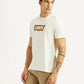 Men's Brand Logo Off White Slim Fit T-shirt - Side View