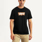 Men's Brand Logo Black Slim Fit T-shirt - Fornt View
