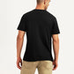 Men's Brand Logo Black Slim Fit T-shirt - Back View