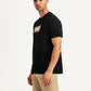 Men's Brand Logo Black Slim Fit T-shirt - Side View