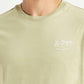 Men's Solid Beige Slim Fit T-shirt - Detail View