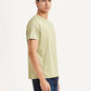 Men's Solid Beige Slim Fit T-shirt - Side View