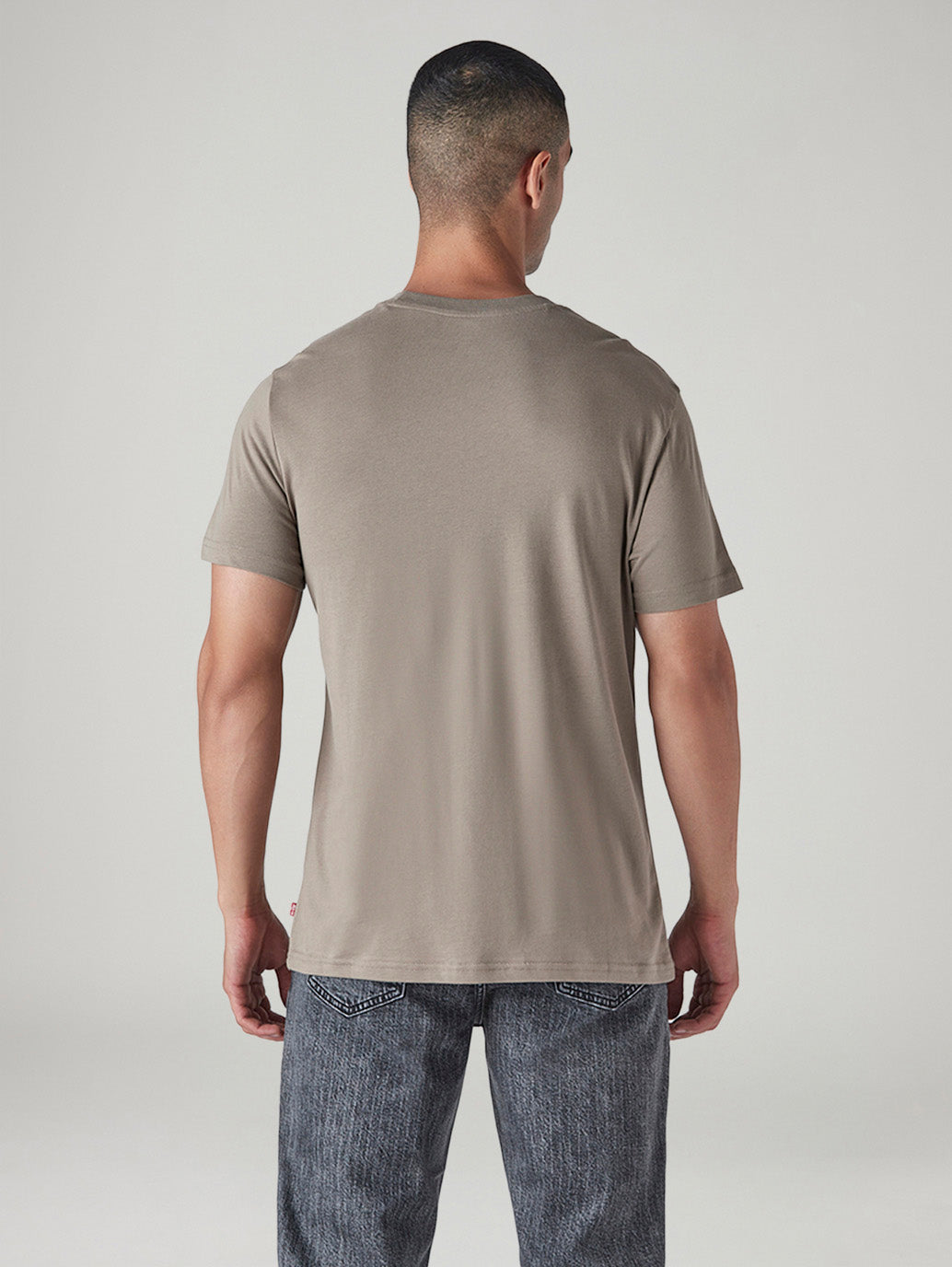 Men's Solid Slim Fit T-Shirt - Back View