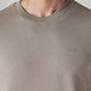 Men's Solid Slim Fit T-Shirt - Detail View