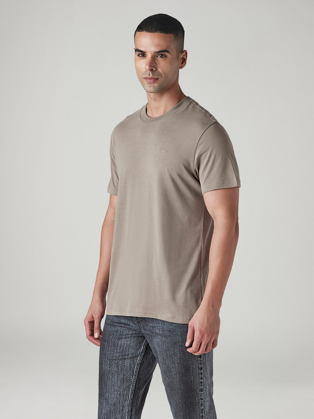 Men's Solid Slim Fit T-Shirt - Side View