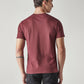 Men's Solid Slim Fit Pique T-Shirt - Back View