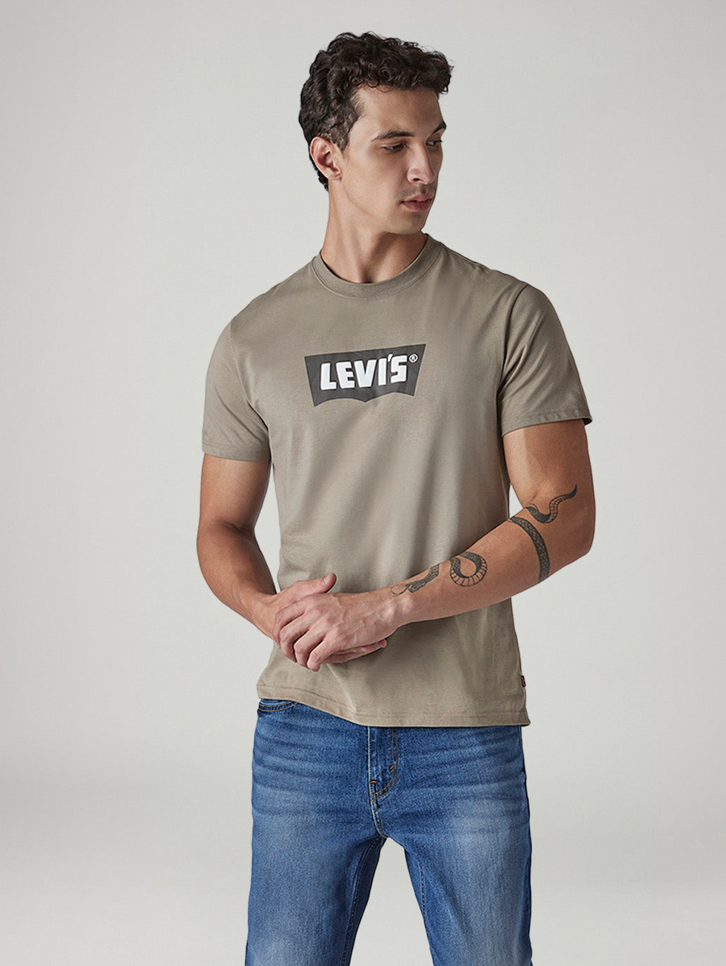 Men's Logo Printed Slim Fit Jersey T-Shirt