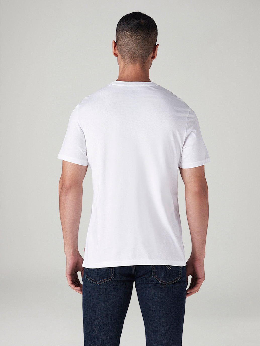 Men's Logo Printed Slim Fit Jersey T-Shirt - Back View