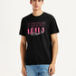 Men's Brand Logo Black Slim Fit T-shirt - Front View