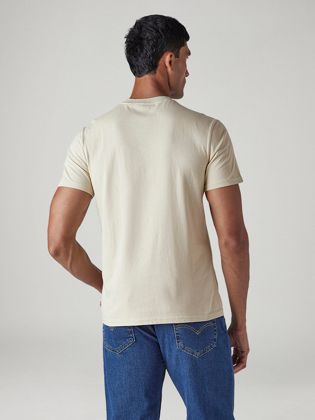 Men's Embroidered Slim Fit Jersey T-Shirt - Back View