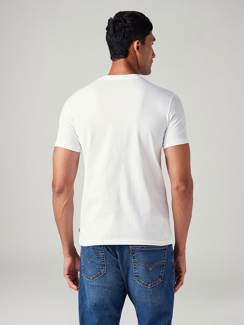 Men's Logo Printed Slim Fit T-Shirt - Back View