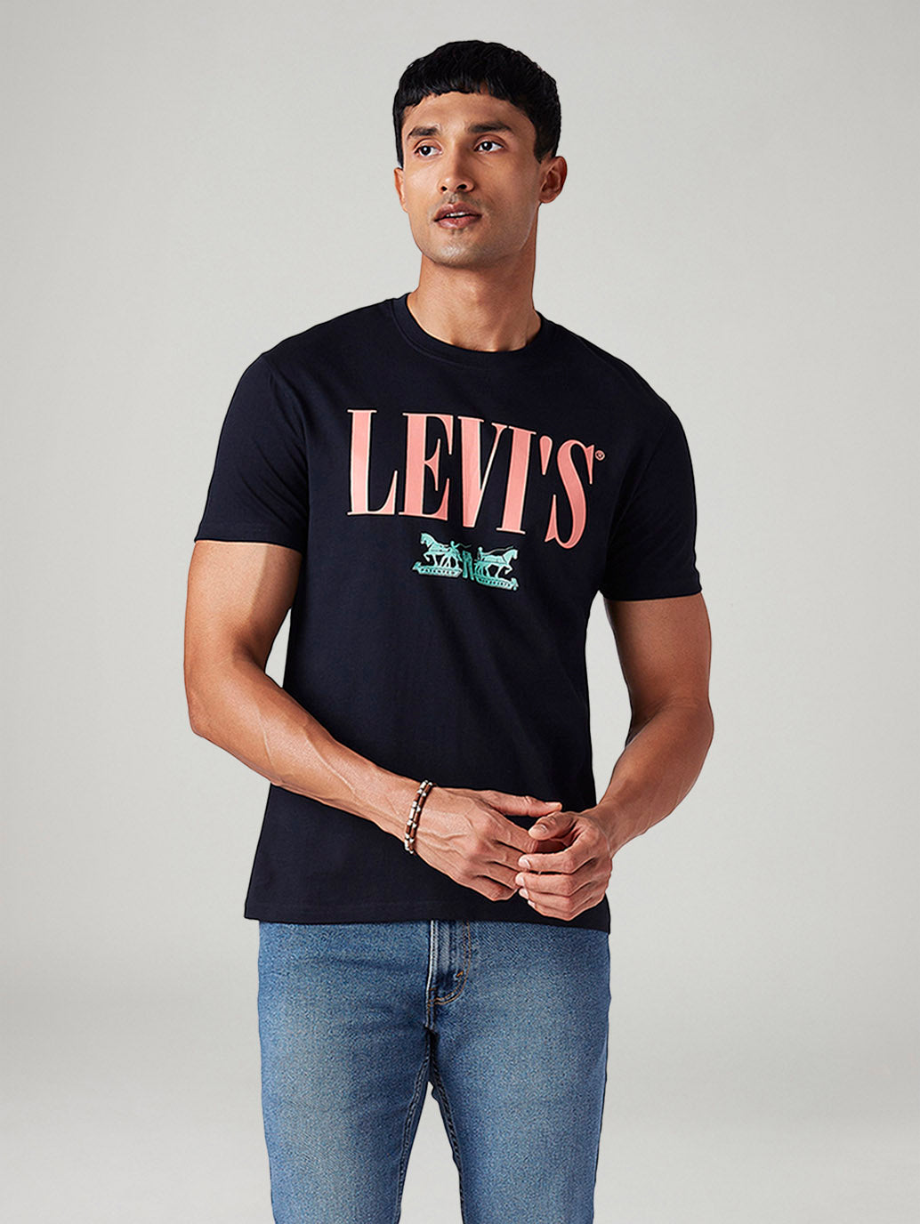 Men's Logo Printed Slim Fit T-Shirt