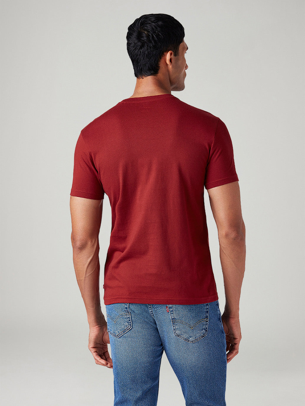 Men's Logo Printed Slim Fit T-Shirt - Back View