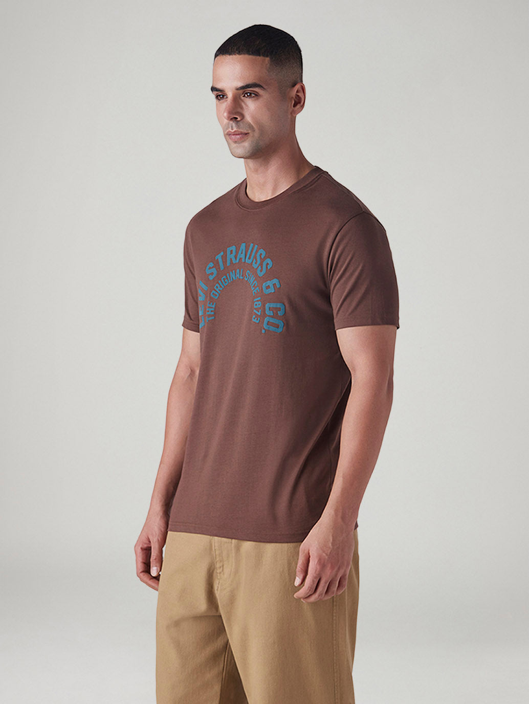 Men's Graphic Print Slim Fit T-Shirt - Side View