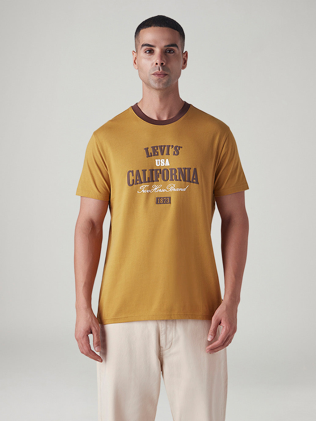 Men's Graphic Print Slim Fit T-Shirt - Front View