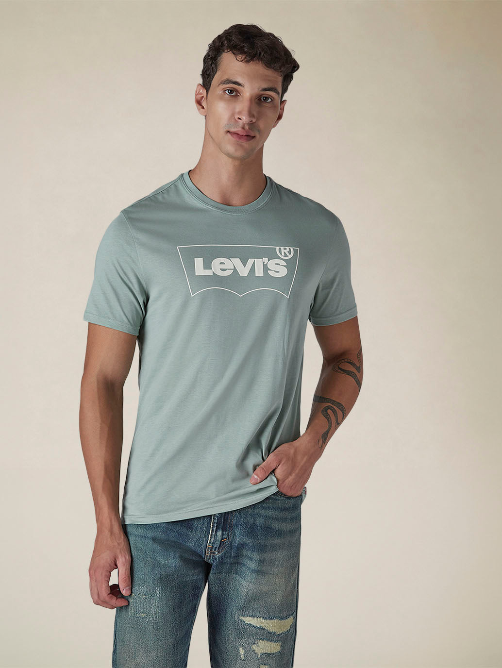 Men's Solid Round Neck Slim Fit Jersey T-Shirt - 07ce9169-bb2b-49b3-97e7-55e0ca9450a6 View