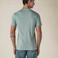 Men's Solid Round Neck Slim Fit Jersey T-Shirt - Back View