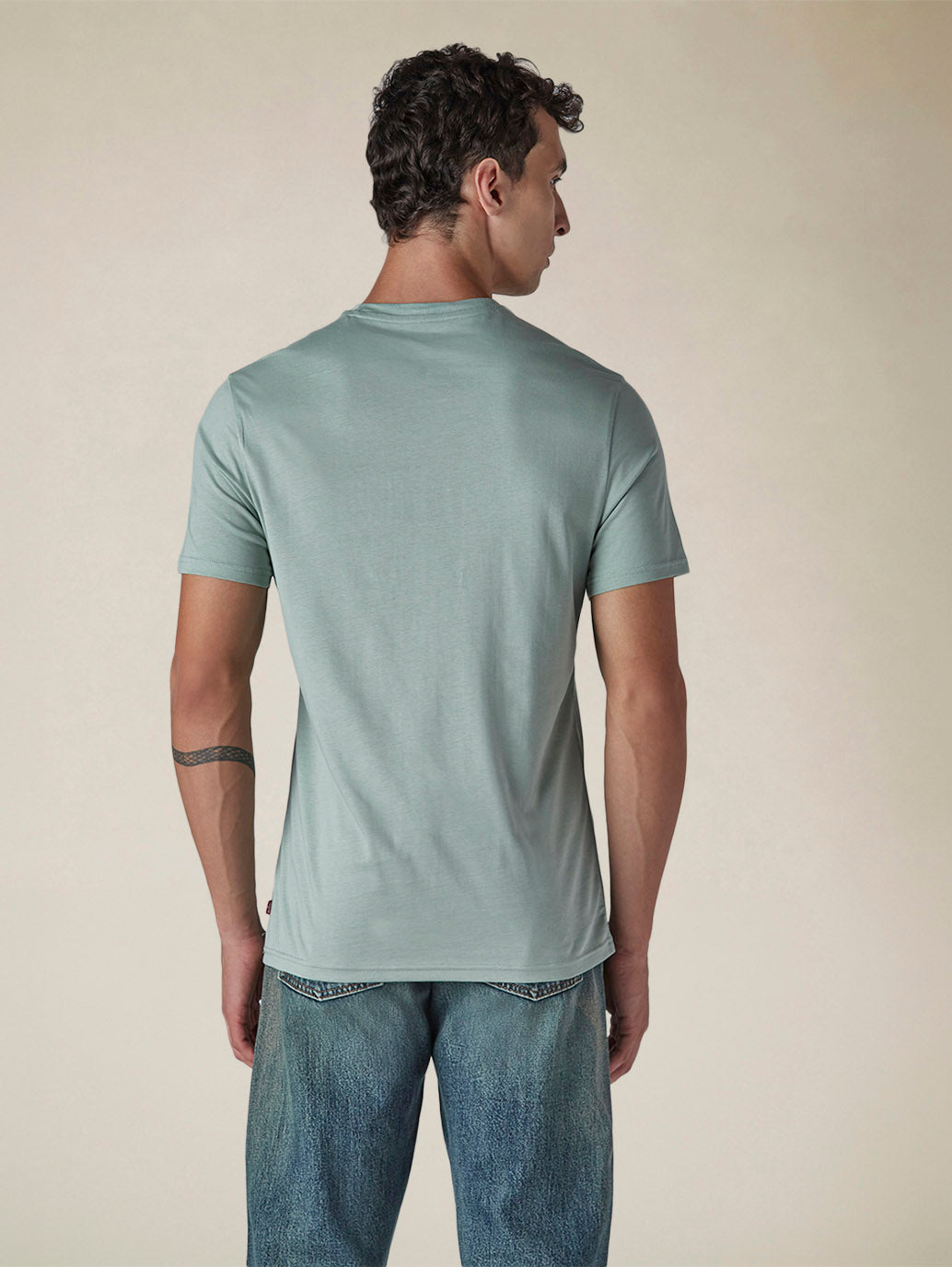 Men's Solid Round Neck Slim Fit Jersey T-Shirt - ba97a912-f184-44d3-a2ef-c9df4e3e34f1 View